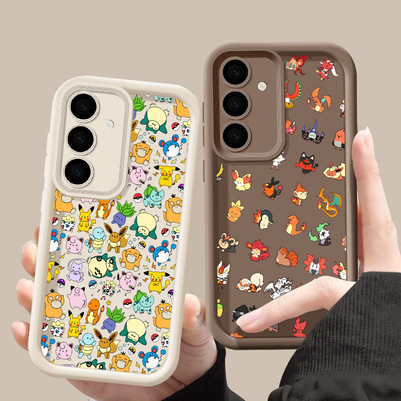 Samsung Galaxy S24 - غطاء حماية للكاميرا بتصميم كرتوني لطيف