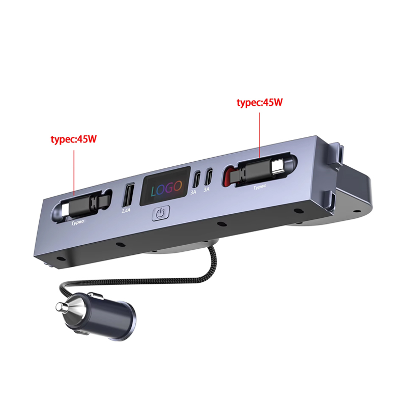 Usb Hub Type C - شاحن سيارة متعدد المنافذ، محول طاقة