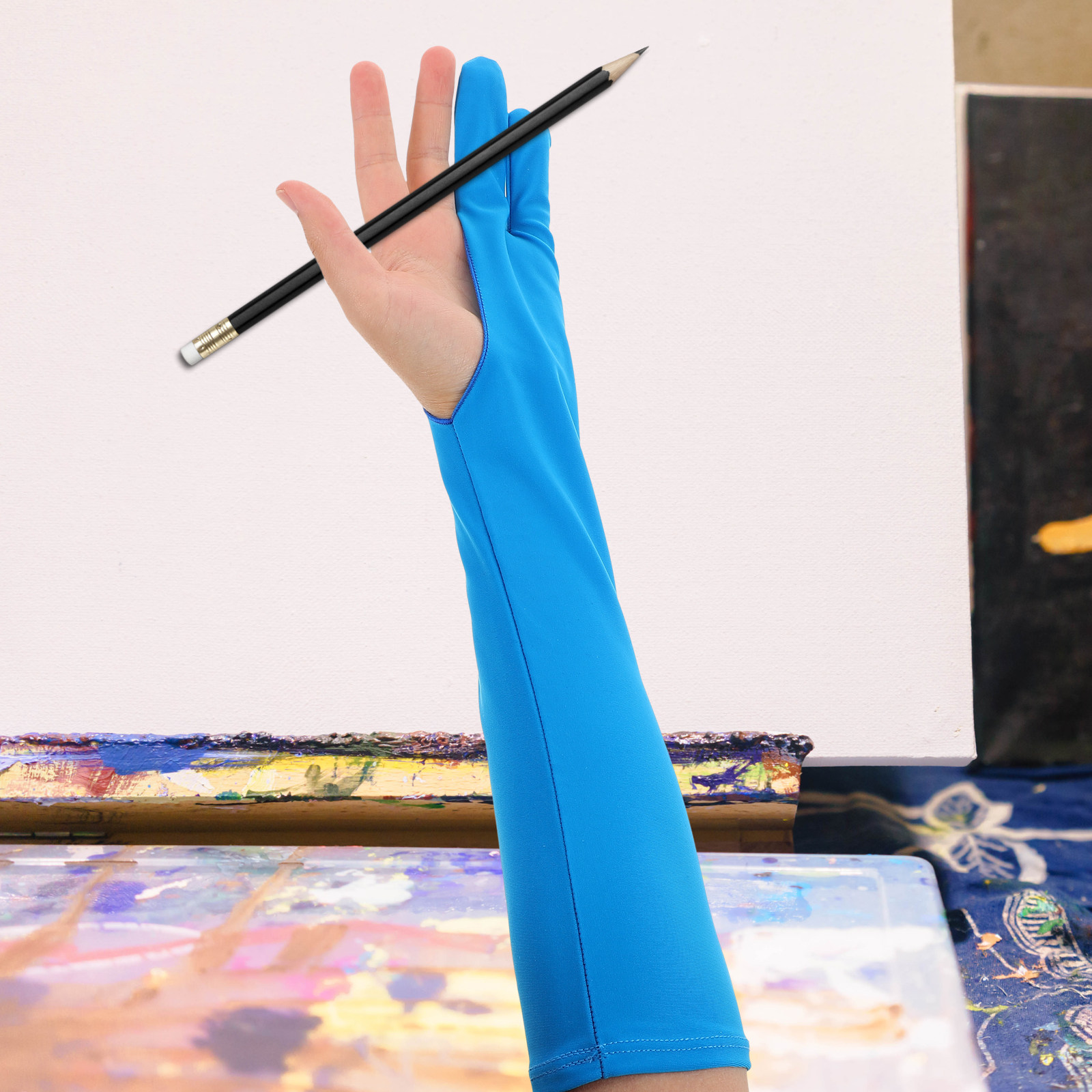 زوج واحد من قفازات الرسم بفتحت - مراجعة Drawing Glove Artist وسعره
