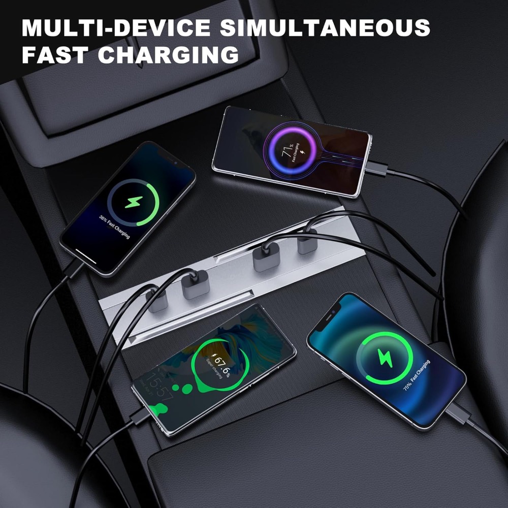 ملحق داخلي لسيارة تسلا موديل Y - مراجعة Usb Hub Type C وسعره