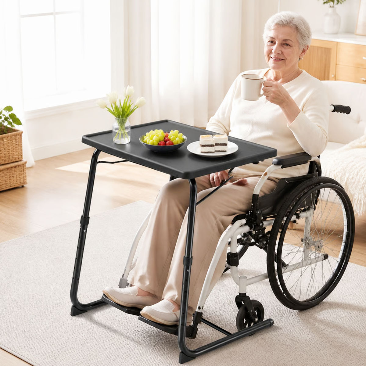 طاولة سرير قابلة للتعديل للكمب - مراجعة Tablet Lap Desk وسعره