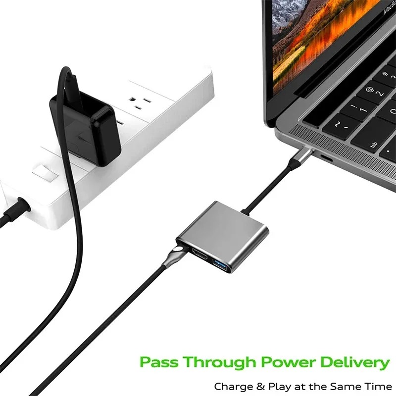 USB C HUB 3in1 نوع C 3.0 إلى H - مراجعة Usb Hub Type C وسعره