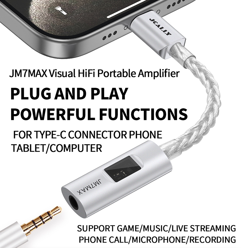 JCALLY JM7MAX Type-C محمول DAC - مراجعة Android Tablet Gaming Accessories وسعره