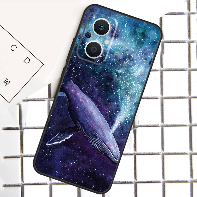 غطاء هاتف بتصميم لوحة حوت أزرق - مراجعة Oppo Reno 12 وسعره