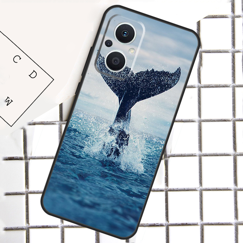 غطاء هاتف بتصميم لوحة حوت أزرق - مراجعة Oppo Reno 12 وسعره